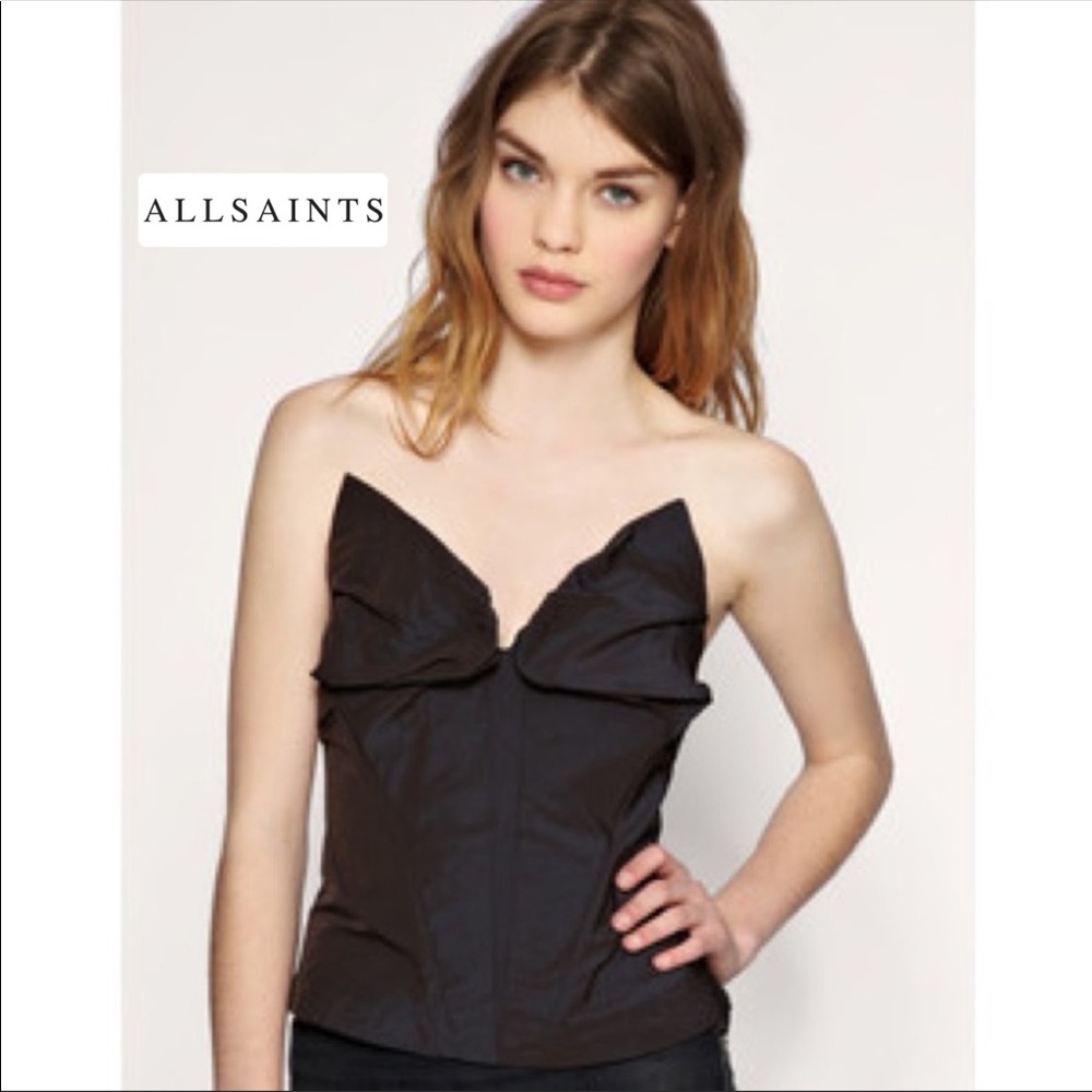 ALL SAINTS - Viola Iridescent Corset top, 6
